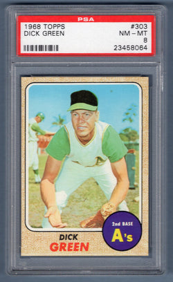 1968 Topps #303 Dick Green (23458064) PSA 8