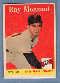 1958 Topps #447 Ray Monzant (a) VG  GO501
