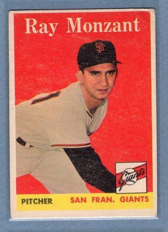 1958 Topps #447 Ray Monzant (a) VG  GO501