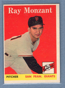 1958 Topps #447 Ray Monzant (mk) (b) VG  GO501