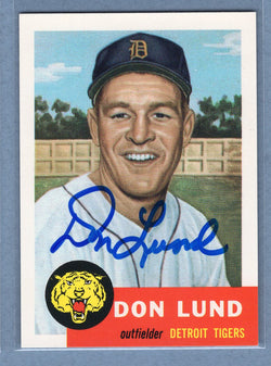 1991 Topps Archives #277 Don Lund Autograph Auto signed