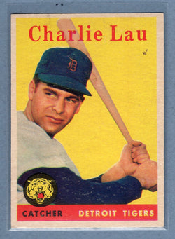 1958 Topps #448 Charlie Lau (R) (mk) VG  GO501