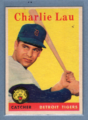 1958 Topps #448 Charlie Lau (R) (mk) VG  GO501