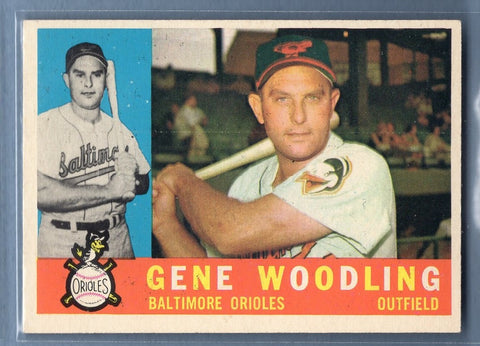 1960 Topps # 190 Gene Woodling EX-MT High Grade Set Break