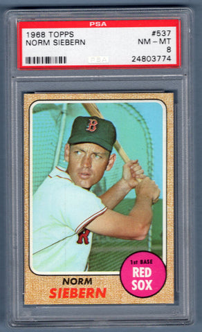 1968 Topps #537 Norm Siebern (24803774) PSA 8