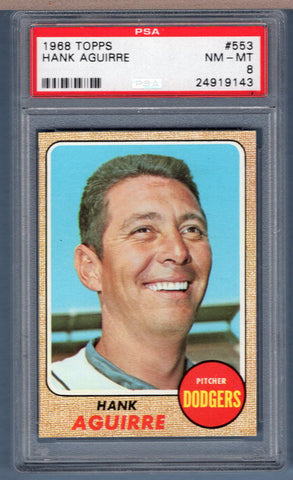 1968 Topps #553 Hank Aguirre (24919143) PSA 8