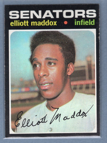1971 Topps #11 Elliott Maddox  (b) EX-MT  GO775