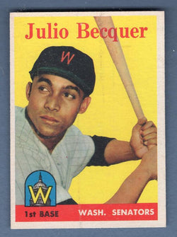 1958 Topps #458 Julio Becquer EX-MT  GO67