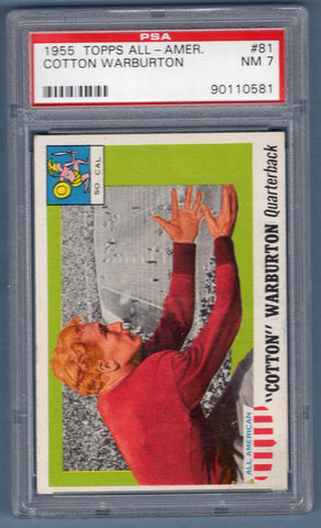 1955 Topps All American  #81 COTTON WARBURTON (90110581) PSA 7