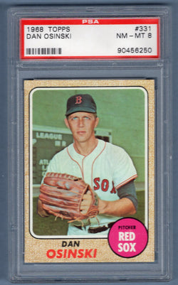 1968 Topps #331 Dan Osinski (90456250) PSA 8