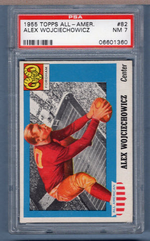 1955 Topps All American  #82 ALEX WOJCIECHOWICZ (06601360) PSA 7