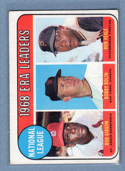1969 Topps #8 NL ERA Leaders (Gibson) (a) VG  GO501