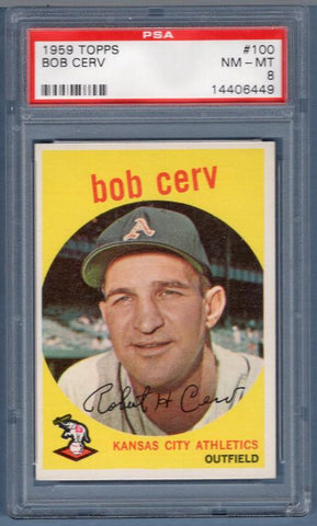 1959 Topps #100 Bob Cerv (14406449) PSA 8