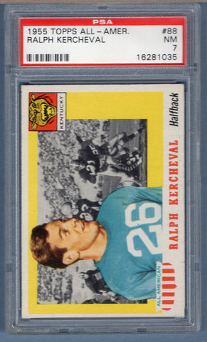 1955 Topps All American  #88 RALPH KERCHEVAL (16281035) PSA 7
