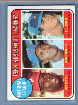 1969 Topps #12 NL Strikeout Ldrs (Gibson) (mk)  VG  GO501