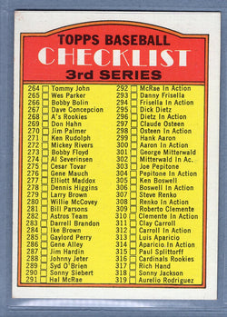 1972 Topps #251 3rd Series Checklist (264-394)  (b) EX-MT  GO544