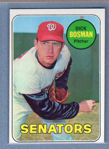 1969 Topps #607 Dick Bosman (a) EX-MT  GO700