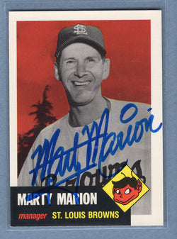 1991 Topps Archives #302 Marty Marion Autograph Auto signed