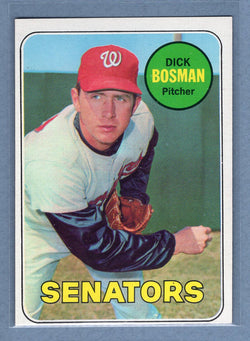 1969 Topps #607 Dick Bosman (b) EX-MT  GO700
