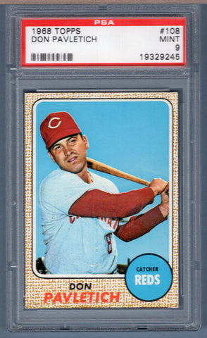 1968 Topps #108 Don Pavletich (19329245) PSA 9