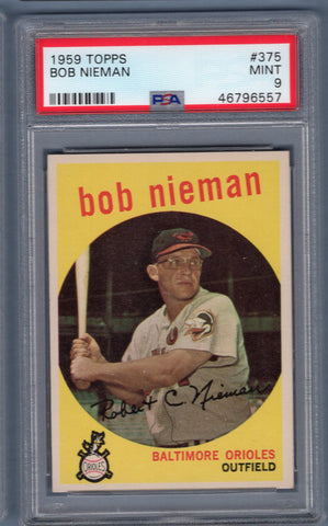 1959 Topps #375 Bob Nieman (46796557) PSA 9