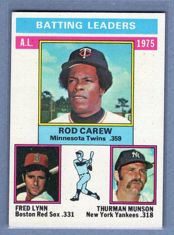 1976 Topps #192 Al Batting Leaders (b) EX