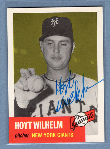 1991 Topps Archives #312 Hoyt Wilhelm Autograph Auto signed
