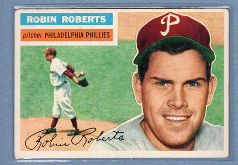 1956 Topps #180 Robin Roberts Gray Back (GB) VG-EX  GO460