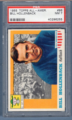1955 Topps All American  #96 BILL HOLLENBACK (40296255) PSA 7