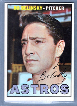 1967 Topps #447 Bo Belinsky (1966 S.D. Stats Line Nearly Gone) EX-MT  GO510