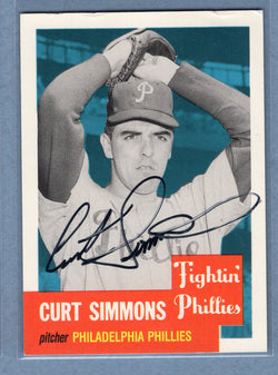 1991 Topps Archives #318 Curt Simmons Autograph Auto signed