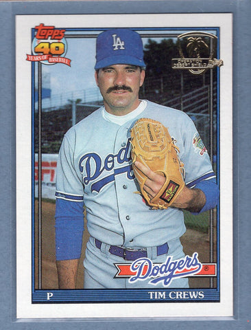 1991 Topps Desert Shield #737 Tim Crews  NM  GO600