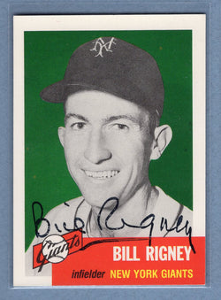 1991 Topps Archives #328 Bill Rigney Autograph Auto signed
