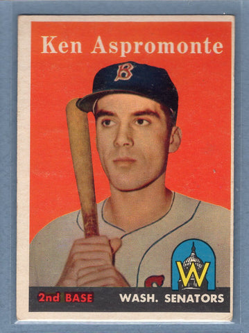 1958 Topps #405 Ken Aspromonte (a) VG  GO501