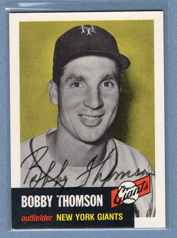 1991 Topps Archives #330 Bobby Thomson Autograph Auto signed