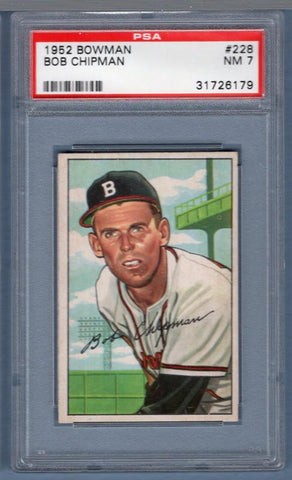 1952 Bowman #228 Bob Chipman PSA 7