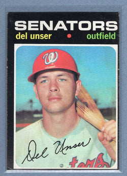 1971 Topps #33 Del Unser  (a) EX-MT  GO775