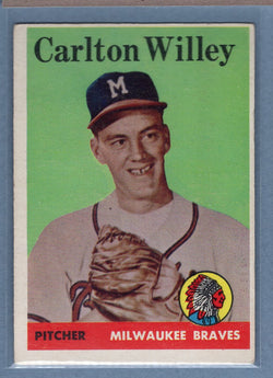 1958 Topps #407 Carlton Willey (a) VG-EX  GO501