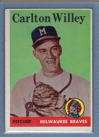 1958 Topps #407 Carlton Willey (a) VG-EX  GO501