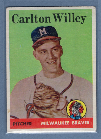 1958 Topps #407 Carlton Willey (d) VG  GO501