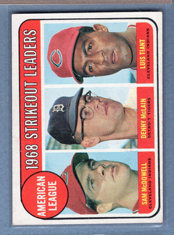 1969 Topps #11 A.L. Strikeout Leaders  EX  GO577