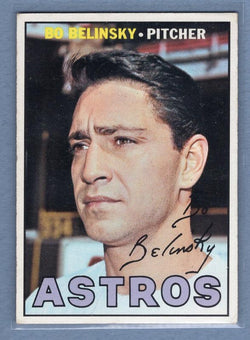 1967 Topps #447 Bo Belinsky (Complete 1966 S.D. stats) EX  GO225