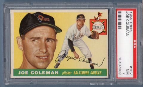 1955 Topps #162 Joe Coleman (16107389) PSA 7