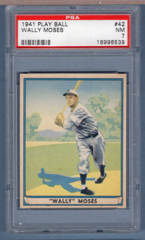 1941 Play Ball #42 Wally Moses (18996539) PSA 7