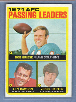1972 Topps #3 Passing Leaders (Griese, Dawson) EX-MT   GO188
