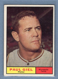 1961 Topps #374 Paul Giel EX   GO269