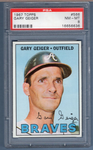 1967 Topps #566 Gary Geiger (16656636) PSA 8