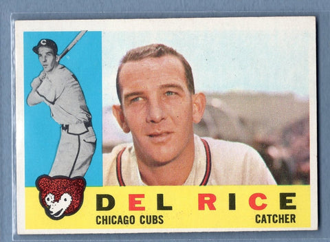 1960 Topps # 248 Del Rice EX-MT High Grade Set Break