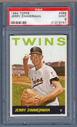 1964 Topps #369 Jerry Zimmerman (21219741) PSA 9