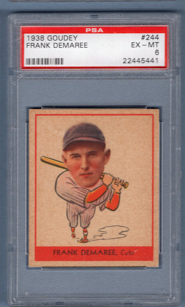 1938 Goudey #244 Frank DeMaree (22445441) PSA 6